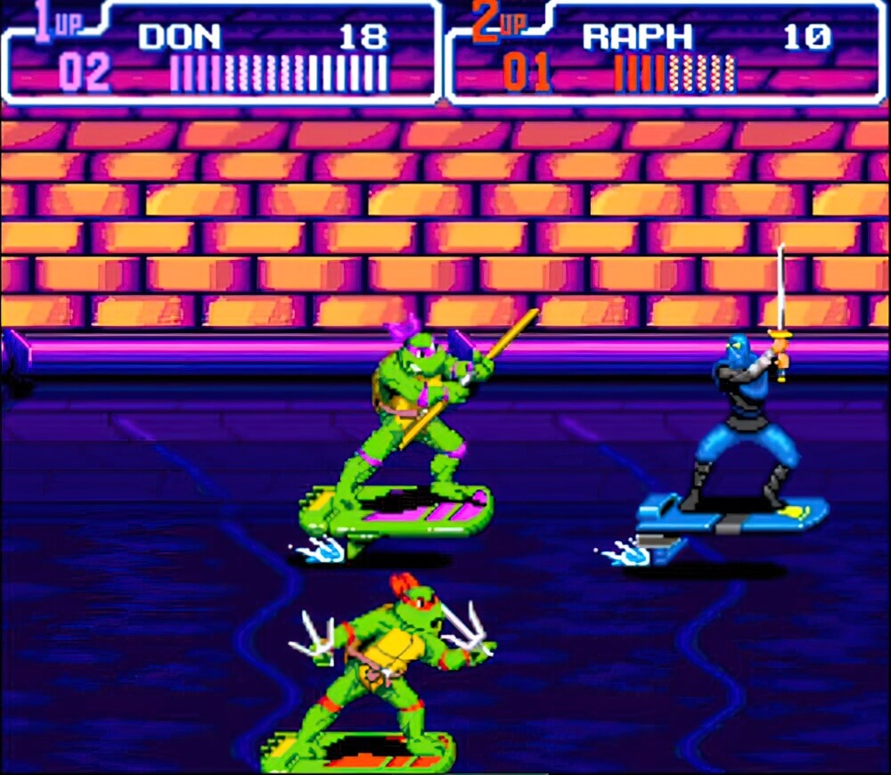 Teenage Mutant Ninja Turtles IV - Turtles in Time - геймплей игры Super Nintendo\Famicom